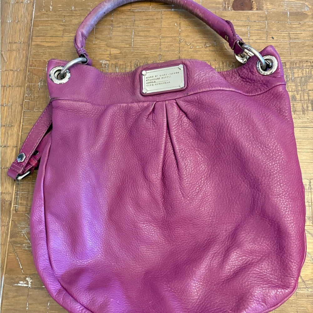 Marc by Marc Jacobs Fuchsia Pebbled Leather Shoulder Bag